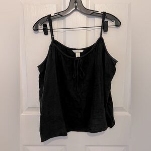 H&M Women’s Black Cotton Gauze Tank Top Size L